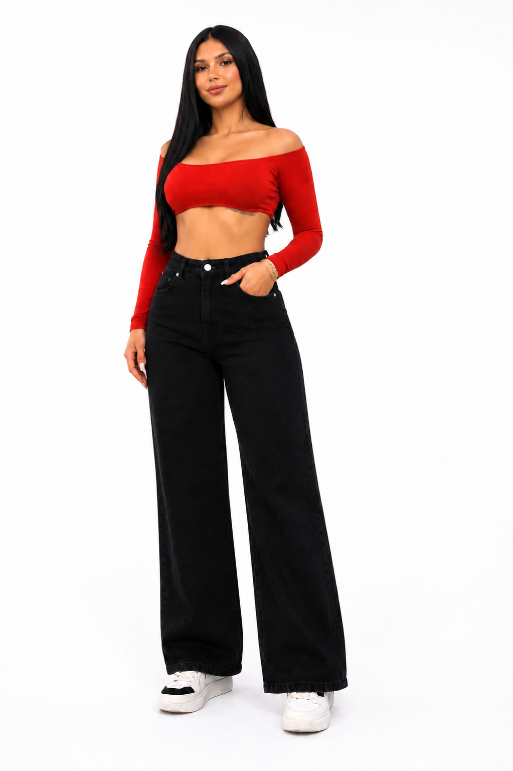 Urban Wide Leg Black Jean