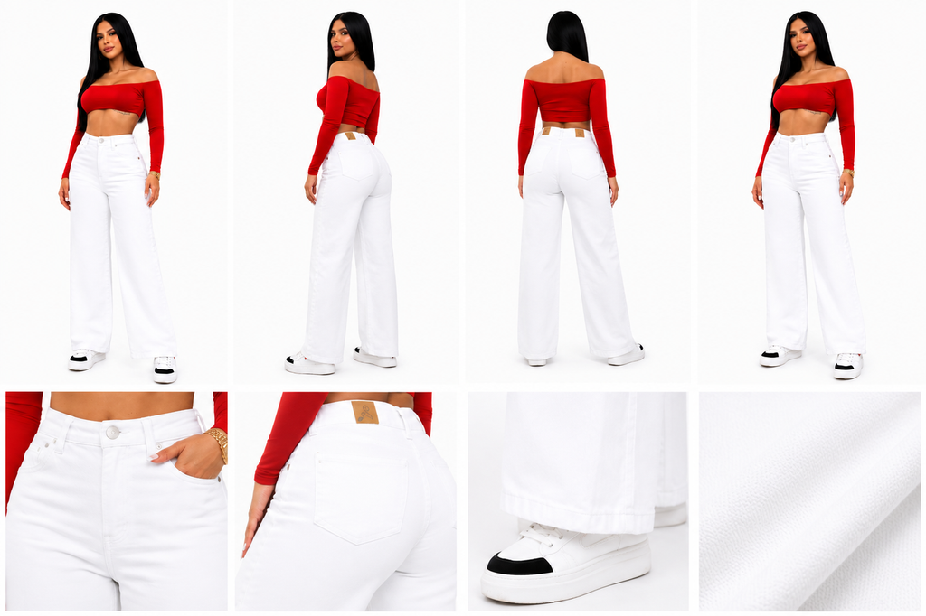Urban Wide Leg White Jean