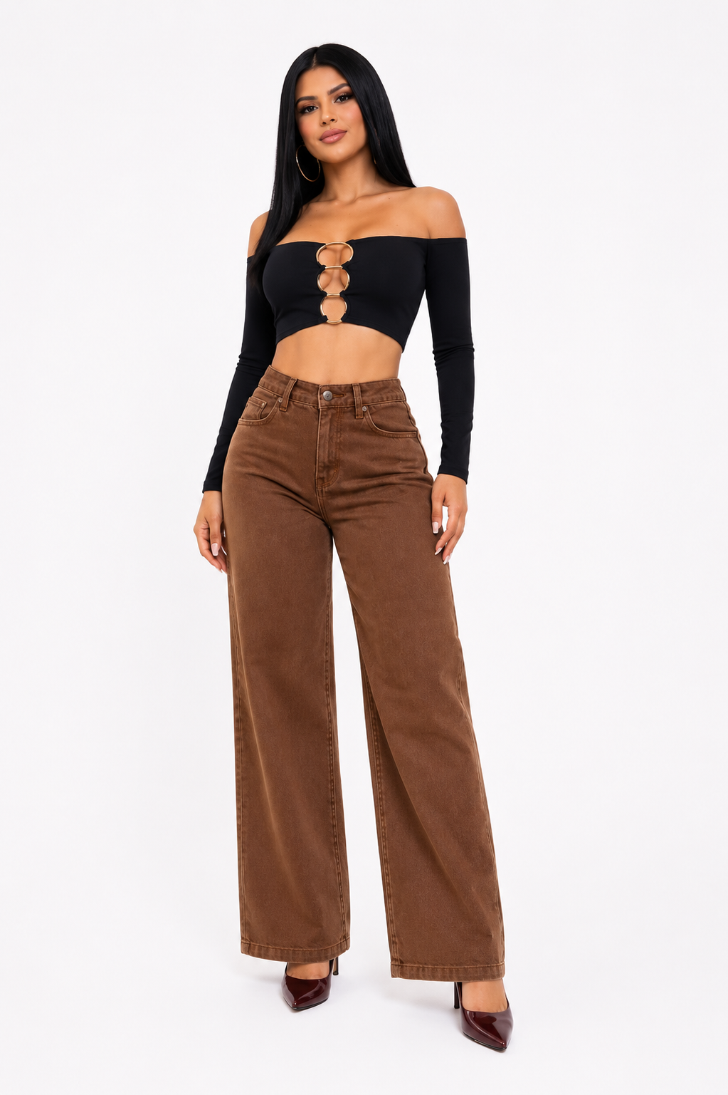 Urban Wide Leg Brown Jean