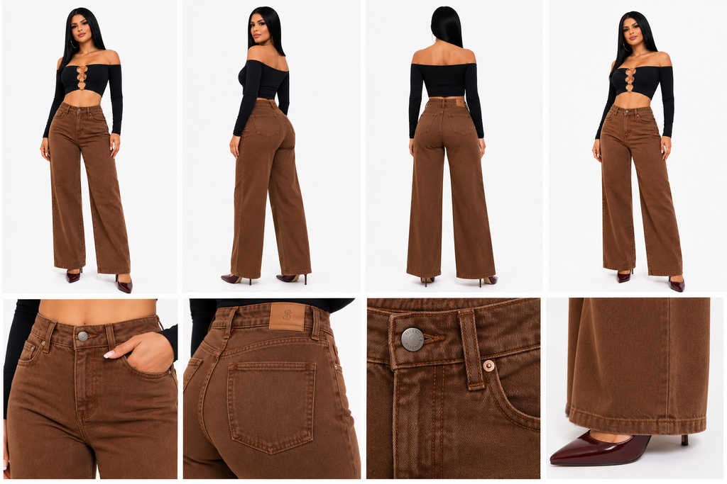 Urban Wide Leg Brown Jean