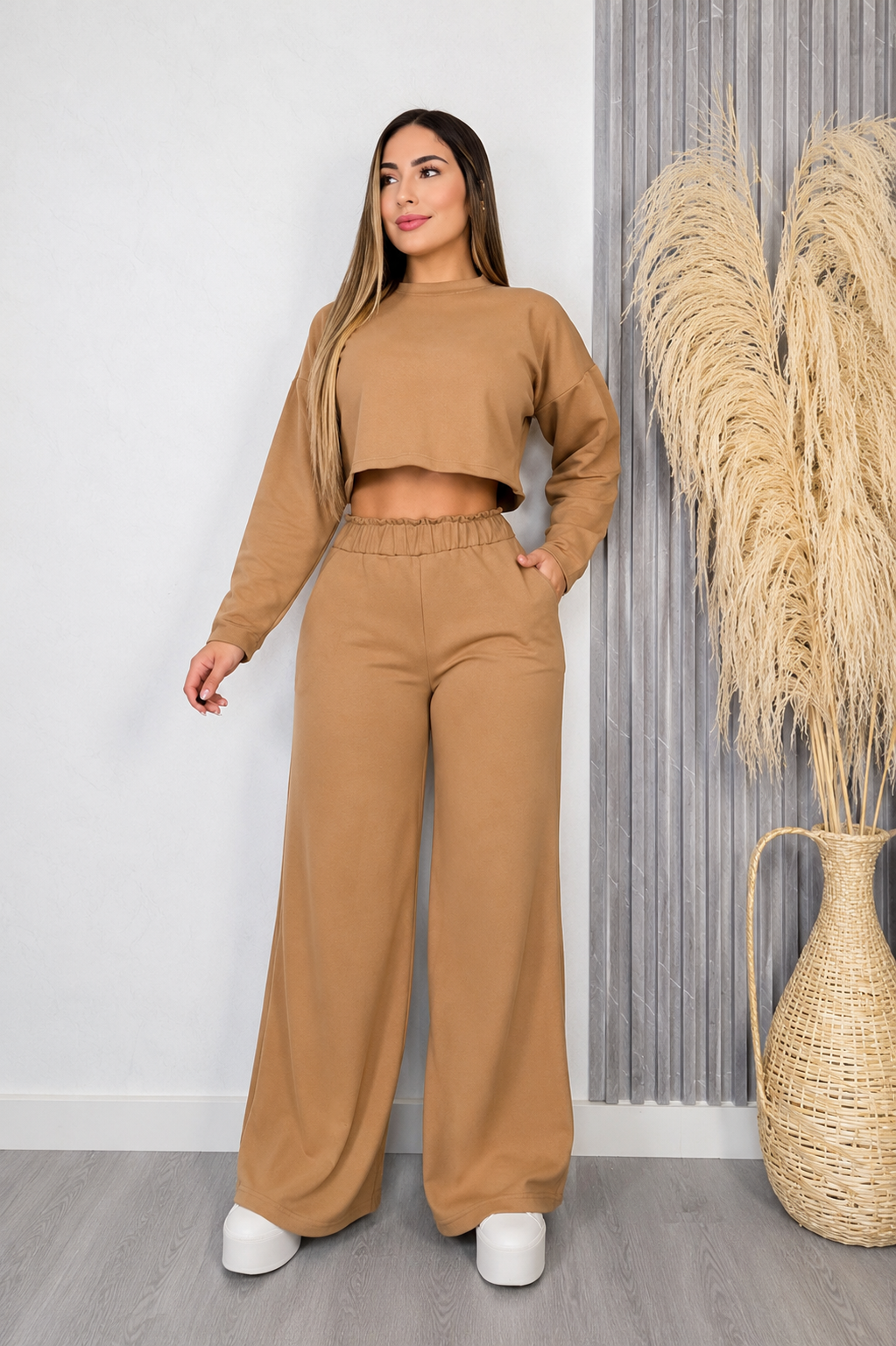 Cozy Chic Lounge Set Camel